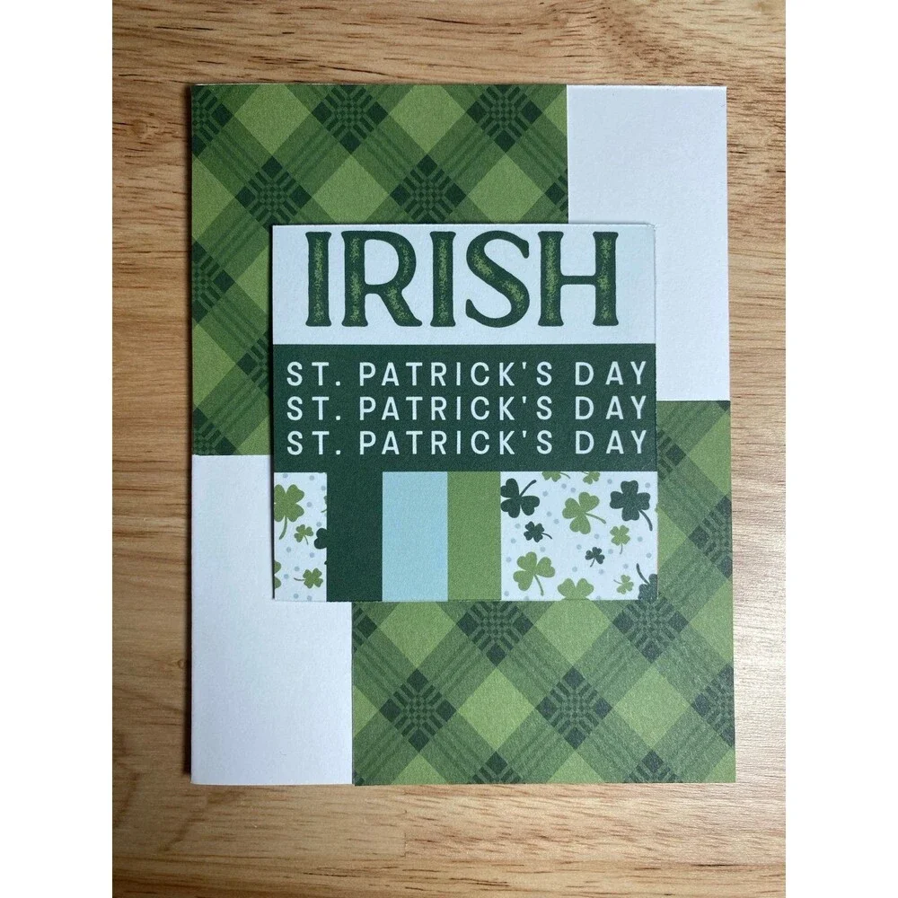 Handmade St. Patrick’s Day Blank Greeting Card A2 & Envelope